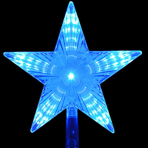 christmas tree topper star white color led light