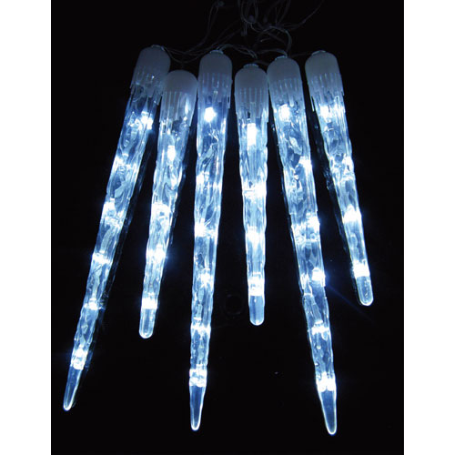 snowfall icicle curtain cool white LED string decorative lights