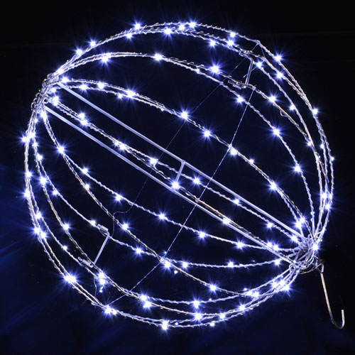 Metal frame ball with micro leds