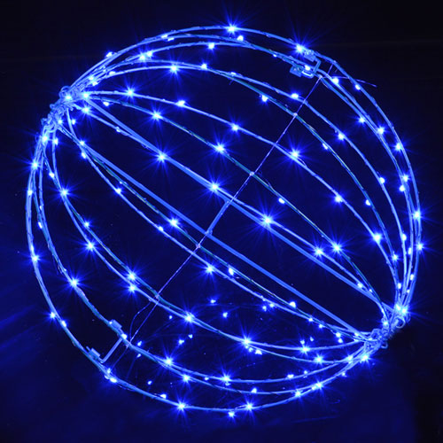 Metal frame ball with micro leds