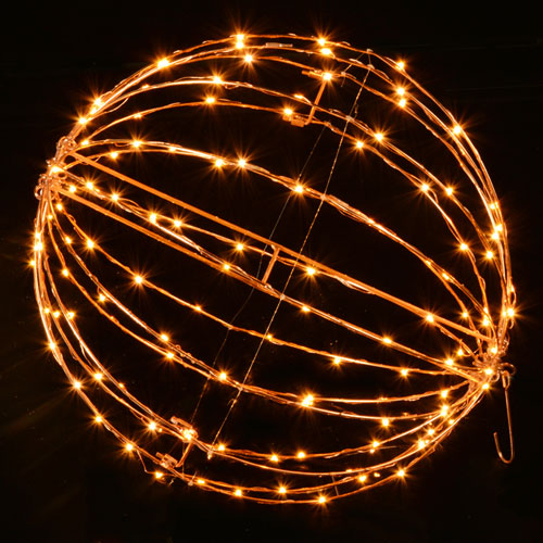 Metal frame ball with micro leds