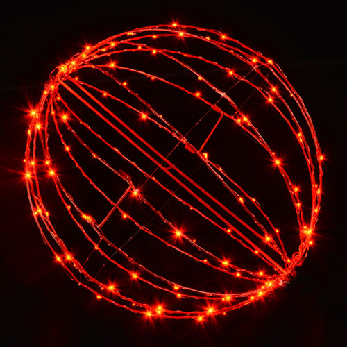 Metal frame ball with micro leds